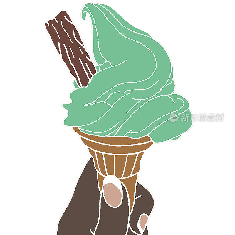 MINT ICECREAM BLACK HAND